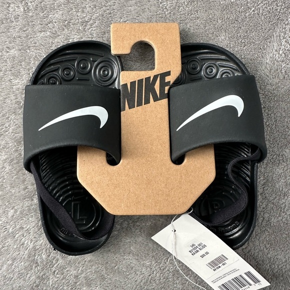 Nike Black Kawa Slide Sandals, 10c toddlers, NWT - Picture 1 of 7